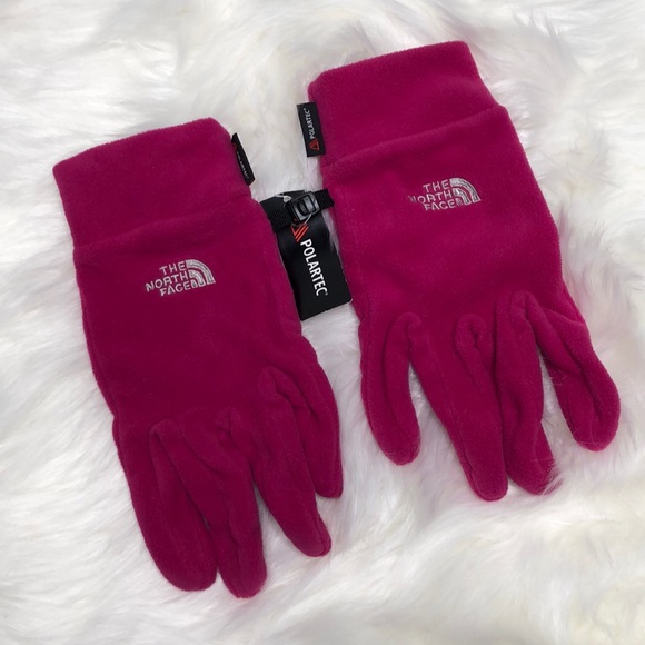 THE NORTH FACE RAZZLE PINK POLARTEC GLOVES SZ XL NWT